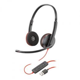 Poly Headset Blackwire C3220 binaural USB-A (Schwarz), SoundGuard Technology, Kompatibilität - Mac, Windows