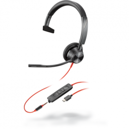Poly Plantronics Blackwire 3315 Headset, Mono, USB-C und 3,5mm- Klinke, Unified Communication optimiert