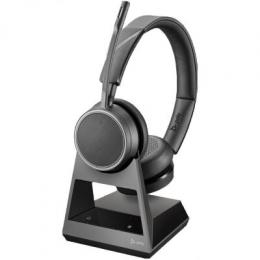 Poly Plantronics Voyager 4220 Office Headset, Stereo, ka B-Ware Bluetooth, schwarz, inkl. 1-Way-Basis, Unified Communication optimiert