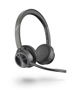 Poly Plantronics Voyager 4320 UC Bluetooth Headset, Binaural, Nano Dongle mit USB-A, MS zertifiziert