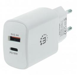 Ein Angebot für Power Delivery USB-Ladegert 27 W MANHATTAN USB-Netzteil mit USB-C Power Delivery-Port (PD 3.0) mit bis zu 18 W, USB-A-Ladeport mit bis zu 5 V / 2,4 A wei MANHATTAN aus dem Bereich Strom / Energie / Licht > USB Stromadapter - jetzt kaufen.