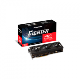 Powercolor RX 7700XT Fighter 12GB Grafikkarte - 12GB GDDR6, 1x HDMI, 3x DP