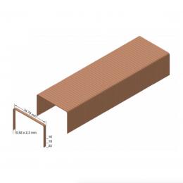 Prebena KTVH-B19D Druckluft Kartonverschlusshefter Tacker Klammergerät + 10.000x Heftklammern 16mm verbronzt