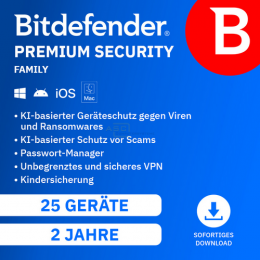 Premium Security Family  ESD   5 Benutzer | 25 Ger�te 2 Jahre (Download) (2026)