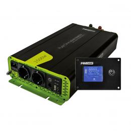 ProUser Spannungswandler PSI1500TX mit 1500 W, 12 V auf 230 V, mit Display und reiner Sinuswelle