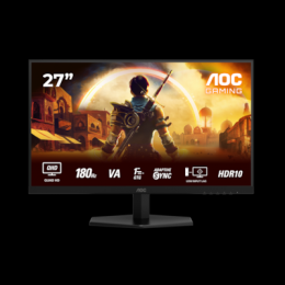 Q27G42XNE 27 Zoll Quad HD Monitor, 180 Hz, 1 ms, FreeSync Prem., HDR10 (2560x1440, 2x HDMI 2.0, 1x DisplayPort 1.4) schwarz