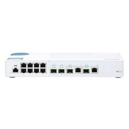 QNAP QSW-M408-2C Smart Managed Switch [2x 10GbE SFP+, 2x 10GbE SFP+/RJ45 Combo, 8x 1GbE (RJ45), Layer 2, Netzwerkmanagement]