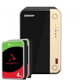 QNAP Systems TS-264-8G 8TB Seagate IronWolf NAS-Bundle NAS inkl. 2x 4TB Seagate IronWolf 3.5 Zoll SATA Festplatte
