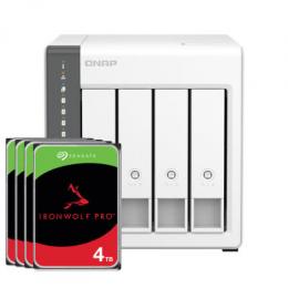 QNAP Systems TS-433-4G 16TB Seagate IronWolf Pro NAS-Bundle NAS inkl. 4x 4TB Seagate IronWolf Pro 3.5 Zoll SATA Festplatte