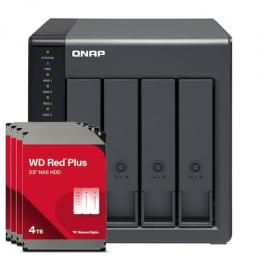QNAP TR-004 16TB WD Red Plus NAS-Bundle NAS Erweiterungsgehäuse inkl. 4x 4TB WD Red Plus 3.5 Zoll SATA Festplatte