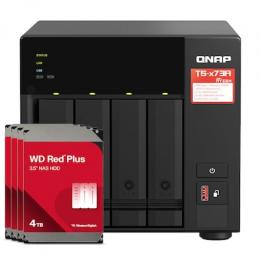 QNAP TS-473A-8G 16TB WD Red Plus NAS-Bundle NAS inkl. 4x 4TB WD Red Plus 3.5 Zoll SATA Festplatte