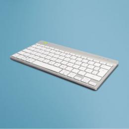 R-Go Compact Break ergonomische Tastatur, QWERTZ (DE), bluetooth, weiß