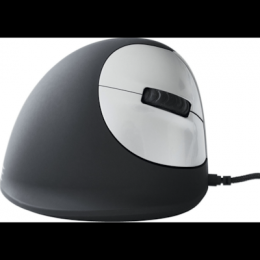 R-Go HE Mouse, Ergonomische Maus, für Linkshänder, drahtlos vertikale Maus, 4 Tasten