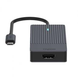 Rapoo USB-C Multiport Adapter, 4-in-1 grau