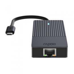 Rapoo USB-C Multiport Adapter, 8-in-1 grau