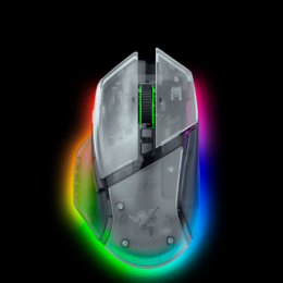 Razer Basilisk V3 Pro 35K Phantom White Edition Voll anpassbare kabellose ergonomische RGB-Gaming-Maus mit 13-Zonen RGB Beleuchtung