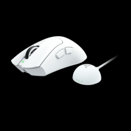 Razer Deathadder V4 Pro - Ultra leichte kabellose ergonomische E-Sport-Maus mit Focus Pro 45K Optical Sensor Gen-2, 56 Gramm Gewicht, weiß