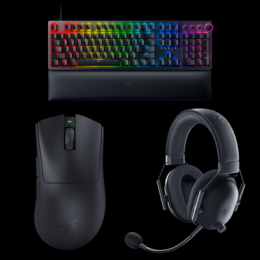 Razer E-Sports 3-in-1 Bundle - bestehend aus Razer Huntsman V2 (lila Switches), Blackshark V2 Pro (2023) und Deathadder V3 Pro