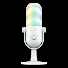 Razer Serien V3 Chroma 32-Bit Gaming Mikrofon RGB-USB-Mikrofon mit 32-Bit-DSP, weiß