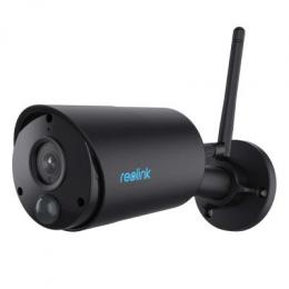 Reolink Argus Series B320 WLAN Überwachungskamera Schwarz 3MP (2304x1296), Akkubetrieb, IP65-Wetterschutz, 10m Nachtsicht, Intelligente Erkennung