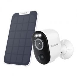 Reolink Argus Series B330 WLAN Überwachungskamera mit Solarpanel 5MP (2880x1616), Akkubetrieb, IP65-Wetterschutz, Nachtsicht in Farbe, Intelligente Er