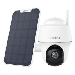 Reolink Argus Series B430 WLAN Überwachungskamera mit Solarpanel 5MP (2880x1616), Akku-/Solarbetrieb, IP64-Wetterschutz, Nachtsicht in Farbe, Schwenk-