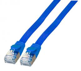 RJ45 Flachpatchkabel U/FTP, Cat.6A, 0.25m, blau