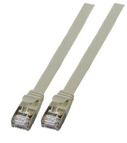 RJ45 Flachpatchkabel U/FTP, Cat.6A, 1m, grau