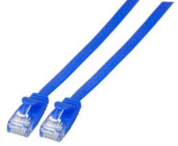 RJ45 Flachpatchkabel U/UTP, Cat.6A, 0,25m, blau