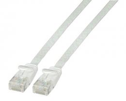 RJ45 Flachpatchkabel U/UTP, Cat.6A, 1,5m, wei