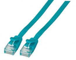 RJ45 Flachpatchkabel U/UTP, Cat.6A, 15m, grn