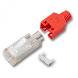 RJ45-Hirose Stecker TM11 rot, 10 Stck, 3 Elemente, Cat.5e