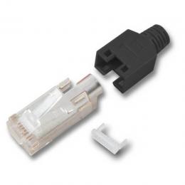 RJ45-Hirose Stecker TM11 schwarz, 50 Stck, 3 Elemente, Cat.5e