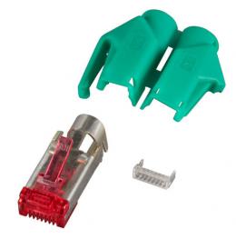 RJ45-Hirose Stecker TM21 grn, 1 Stck, 3 Elemente, Cat.6