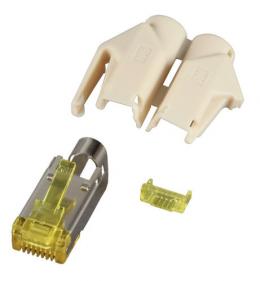 RJ45-Hirose Stecker TM31 beige, 50 Stck, 3 Elemente, Cat.6A