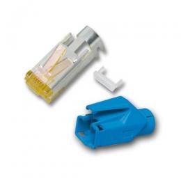 RJ45-Hirose Stecker TM31 blau, 1 Stck, 3 Elemente, Cat.6A