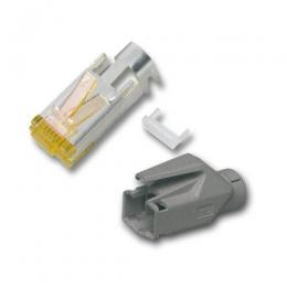 RJ45-Hirose Stecker TM31 hellgrau, 10 Stck, 3 Elemente, Cat.6A