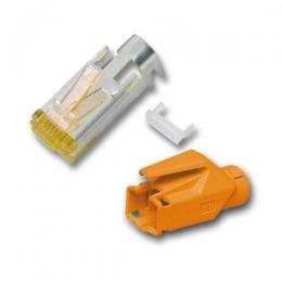 RJ45-Hirose Stecker TM31 orange, 50 Stck, 3 Elemente, Cat.6A