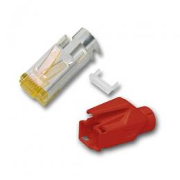 RJ45-Hirose Stecker TM31 rot, 1 Stck, 3 Elemente, Cat.6A