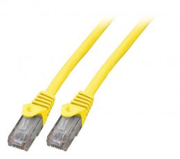 RJ45 Patchkabel Cat.5e U/UTP LSZH, CCA, AWG24/7, gelb 0,5m