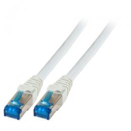 RJ45 Patchkabel S/FTP, Cat.6A,PVC, UL, 15.0 m, grau