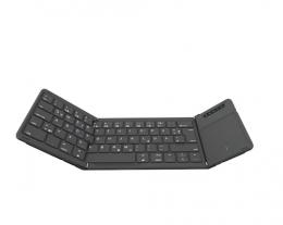 Samsung C&T Faltbare Bluetooth Tastatur mit Touchpad, Black QWERTZ-Layout, Bluetooth 5.0