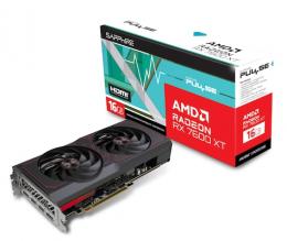 SAPPHIRE PULSE RADEON RX 7600 XT GAMING OC Grafikkarte - 16GB GDDR6, 2x HDMI, 2x DP