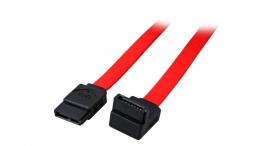 SATA Anschlusskabel, 2x SATA 7, St.-St., 0,5m, rot