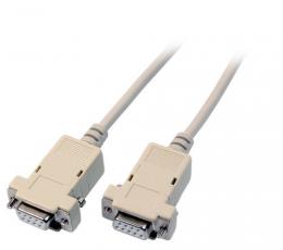 Serielles Laplink Kabel , 2x DSub 9, Bu.-Bu., 3,0m, beige