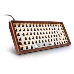 Sharkoon SGK50 S3 Wood Barebone kabelgebundene Gaming Tastatur mit Holzgehäuse