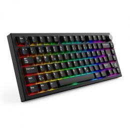 Sharkoon SGK55W Gaming Tastatur kabellose Gaming Tastatur im 75%-Layout mit PBT-Tastenkappen, schwarz