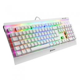 Sharkoon SKILLER MECH SGK3 Gaming Tastatur, Kailh Blue, weiß, RGB-Beleuchtung