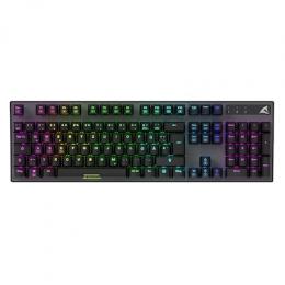 Sharkoon Skiller SGK20 Red Gaming Tastatur mit mechanischen Huano-Red Switches, RGB-Beleuchtung und 1.000 Hz Polling Rate