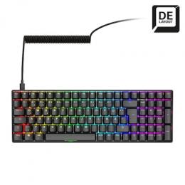 Sharkoon SKILLER SGK50 S2 Gaming Tastatur B-Ware - 96% Layout, Hot-Swap Gateron Yellow Switches, RGB-Beleuchtung, QWERTZ-Layout, schwarz